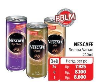 Promo Harga Nescafe Ready to Drink Latte, Mocha, Original 240 ml - Lotte Grosir