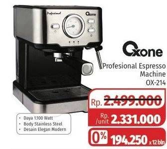 Promo Harga OXONE OX-214 | Professional Espresso Machine  - Lotte Grosir