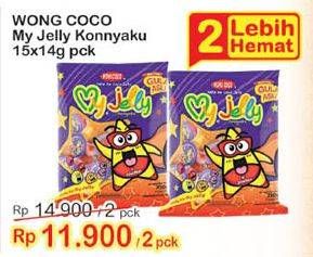 Promo Harga WONG COCO My Jelly per 2 pouch 15 pcs - Indomaret