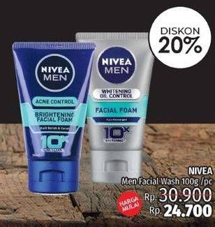 Promo Harga NIVEA MEN Facial Foam 100 gr - LotteMart