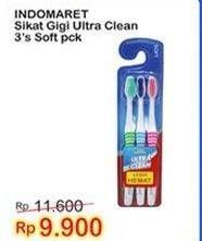 Promo Harga INDOMARET Sikat Gigi Ultra Clean 3 pcs - Indomaret