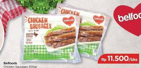 Promo Harga BELFOODS Chicken Sausages 200 gr - TIP TOP