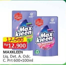 Promo Harga MAX KLEEN Liquid Detergent Anti Odor, Color Protector 600 ml - Alfamart