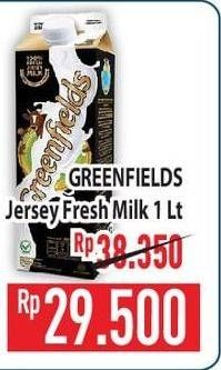 Promo Harga Greenfields Jersey Fresh Milk 1000 ml - Hypermart