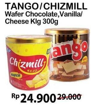 Promo Harga TANGO Wafer Chocolate, Vanilla/CHIZMILL Wafer Cheese 300 g  - Alfamart
