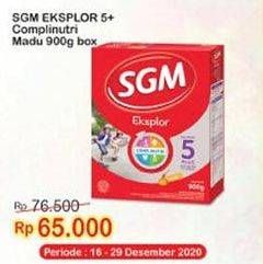 Promo Harga SGM Eksplor 5+ Susu Pertumbuhan Madu 900 gr - Indomaret