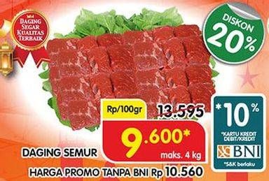 Promo Harga Daging Semur per 100 gr - Superindo