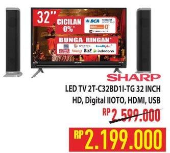 Promo Harga Sharp 2T-C32BD1i-TG | LED TV Tower Speaker  - Hypermart