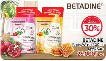 Promo Harga Betadine Natural Defense Body Wash Manuka Honey Moisturising Aloe Vera, Refreshing Pomegranate And Moisturising Aloe Vera 400 ml - Guardian