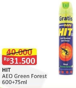 Promo Harga HIT Aerosol Green Forest 675 ml - Alfamart