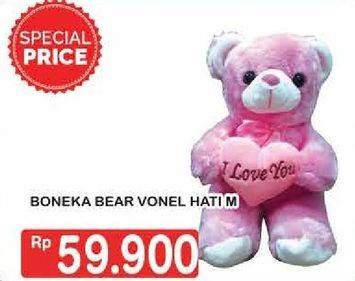 Promo Harga Boneka Bear Vonel Hati M  - Hypermart