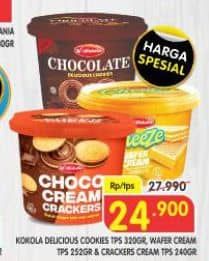 Promo Harga Kokola Delicious Cookies/Kokola Wafer Cream/Kokola Cream Crackers   - Superindo