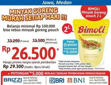 Promo Harga BIMOLI Minyak Goreng 2000 ml - Alfamidi