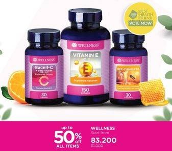 Promo Harga Wellness Excell-C Beta Glucan/Vitamin E Natural 400IU/Bee Complete  - Watsons