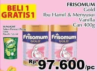 Promo Harga FRISOMUM Gold Susu Ibu Hamil & Menyusui Vanilla 400 gr - Giant