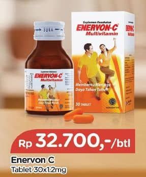 Promo Harga Enervon Active Multivitamin 30 pcs - TIP TOP