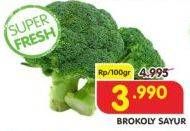 Promo Harga Brokoli Super per 100 gr - Superindo