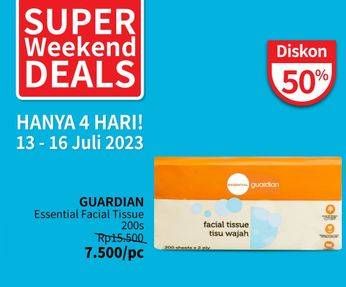 Promo Harga Guardian Essential Facial Tissue 200 pcs - Guardian