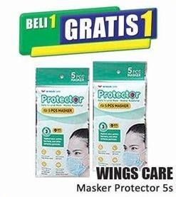 Promo Harga Wings Care Protector Daily Masker Kesehatan 5 pcs - Hari Hari