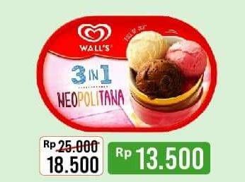 Promo Harga WALLS Ice Cream Neopolitana 350 ml - Alfamart