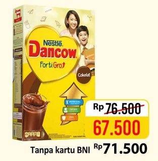 Promo Harga DANCOW FortiGro Susu Bubuk Instant Cokelat 800 gr - Alfamart