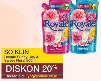 Promo Harga SO KLIN Royale Parfum Collection Sunny Day, Sweet Floral 800 ml - Yogya