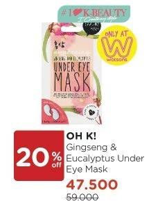 Promo Harga OH K Under Eye Mask Ginseng Eucalyptus 3 gr - Watsons