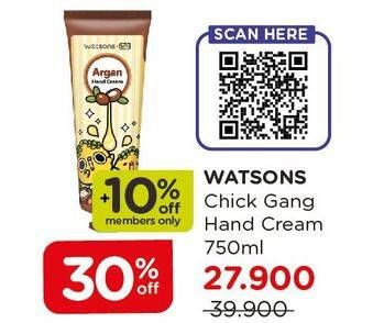 Promo Harga WATSONS Chick Gang Hand Cream 750 ml - Watsons