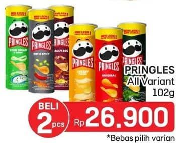 Promo Harga Pringles Potato Crisps All Variants 107 gr - LotteMart