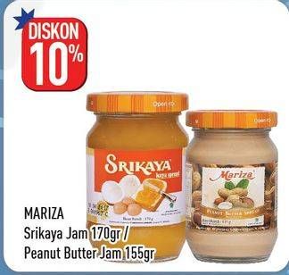 Promo Harga MARIZA Jam Srikaya 170gr/Peanut Butter Jam 155gr  - Hypermart