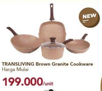 Promo Harga TRANSLIVING Brown Granite Cookware  - Carrefour