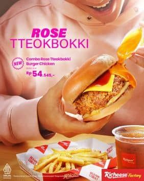 Promo Harga Rose Tteokbokki  - Richeese Factory