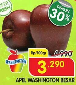 Promo Harga Apel Washington B Besar per 100 gr - Superindo