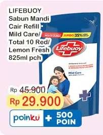 Promo Harga Lifebuoy Body Wash Mild Care, Total 10, Lemon Fresh 850 ml - Indomaret
