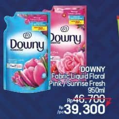 Promo Harga Downy Pewangi Pakaian Floral Pink, Sunrise Fresh 900 ml - LotteMart