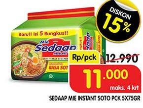 Promo Harga SEDAAP Mie Kuah Soto 75 gr - Superindo