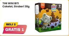 Promo Harga Tini Wini Biti Biskuit Crackers Strawberry, Cokelat 38 gr - Alfamart