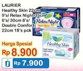 Promo Harga LAURIER Healthy Skin 22cm 9s / Double Comfort 18s / Relax Night 30cm 8s  - Indomaret