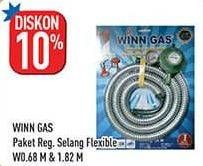 Promo Harga WINN GAS Paket Regulator W68, 182M 1 pcs - Hypermart