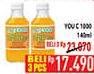 Promo Harga YOU C1000 Health Drink Vitamin Orange 140 ml - Hypermart