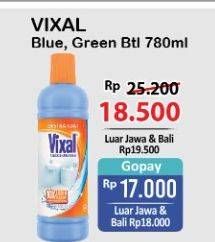 Promo Harga VIXAL Pembersih Porselen Blue Extra Kuat, Green Kuat Harum 780 ml - Alfamart