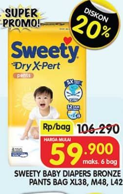 Promo Harga Sweety Bronze Pants Dry X-Pert XL38, M48, L42 38 pcs - Superindo