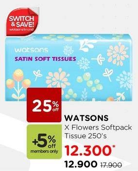 Promo Harga WATSONS Satin Soft Tissues 250 pcs - Watsons