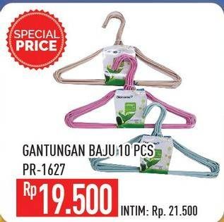 Promo Harga Gantungan Baju PR-1627 per 10 pcs - Hypermart