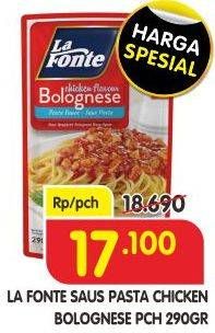 Promo Harga LA FONTE Saus Pasta Chicken Flavour Bolognese 290 gr - Superindo