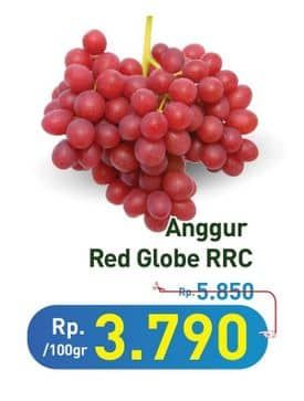 Promo Harga Anggur Red Globe RRC per 100 gr - Hypermart