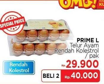 Promo Harga Prime L Telur Ayam Rendah Kolesterol per 2 pouch - LotteMart