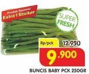 Promo Harga Buncis Baby per 250 gr - Superindo