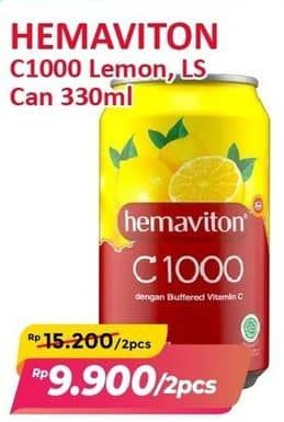 Promo Harga Hemaviton C1000 Lemon, Less Sugar 330 ml - Alfamart