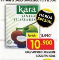 Promo Harga Kara Coconut Cream (Santan Kelapa) 200 ml - Superindo